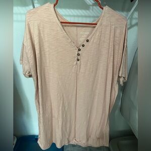 Pale pink buttoned short sleeve